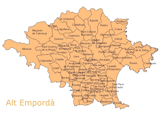 Mapa de Alt Empordà 