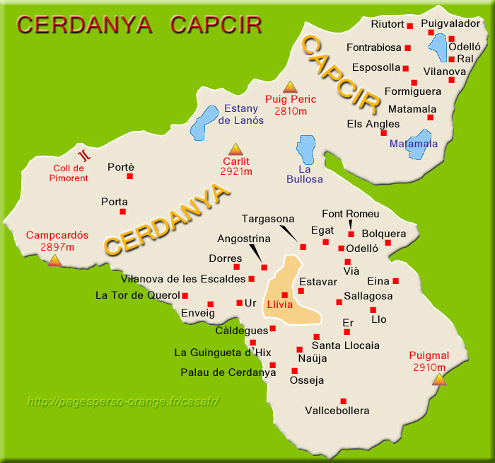 Mapa de Capcir 