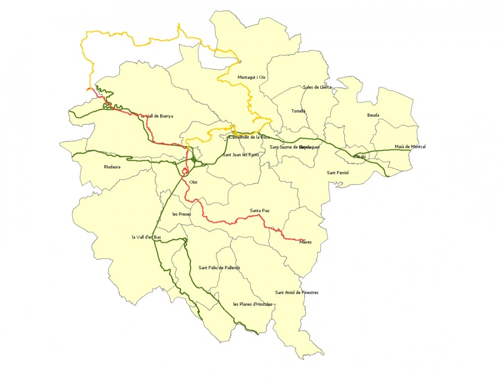 Mapa de Garrotxa