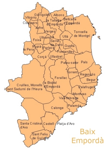 Mapa de Baix Empordà