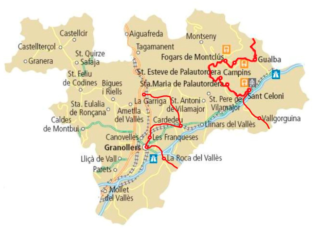 Mapa de Vallès Oriental
