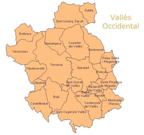 Mapa de Vallès Occidental