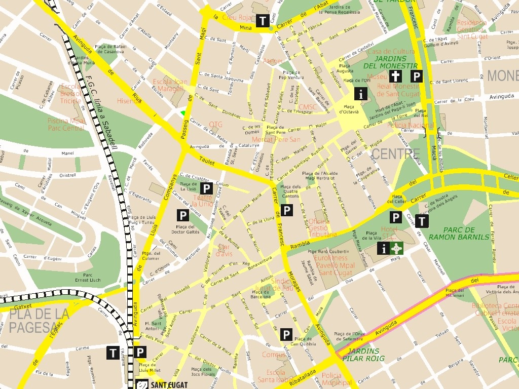 Mapa urbà de Sant Cugat del Vallès