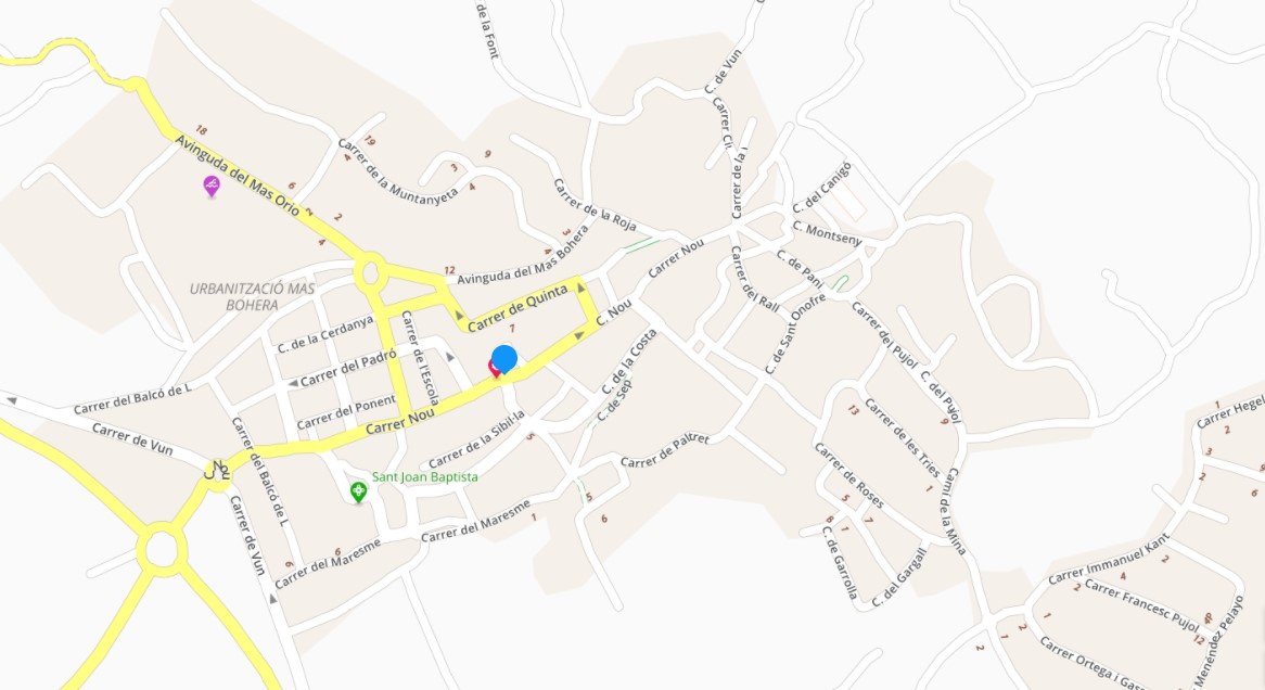 Mapa urbà de Palau- saverdera