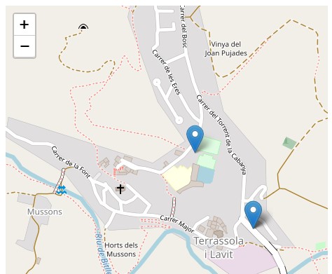 Mapa urbà de Torrelavit