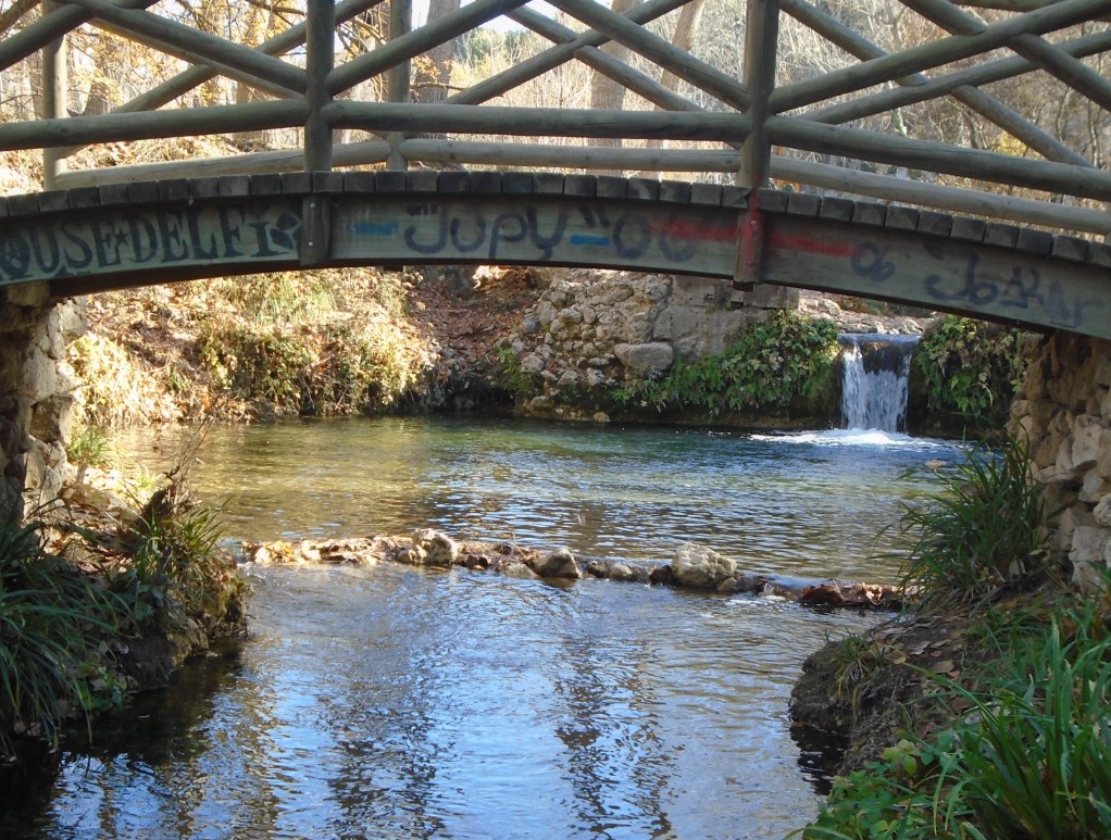 El riu Vinalopó prop del molí de l'Ombria