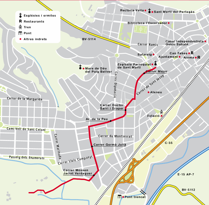 Mapa urbà de Sant Celoni