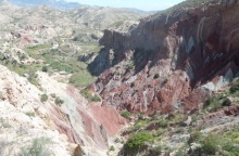 Paixatge de l'Alacantí amb la variació dels colors de les argiles